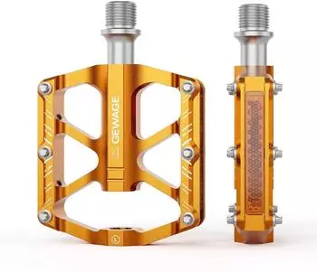 LuxusKollektion Plattformpedale Aluminium 9/16 Zoll gelb mit Reflektoren