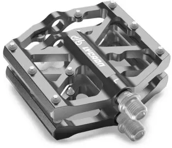 Gerster Fahrradpedale Aluminiumlegierung rutschfest 9/16'' CR-MO Spindel, titaniumgrau