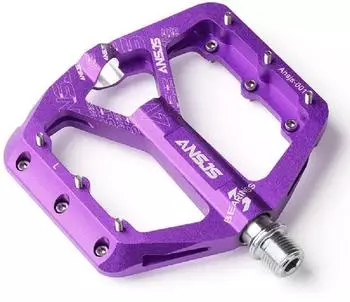 Gerster Fahrradpedale Aluminium Plattform 9/16 Zoll, ultraleicht, violett