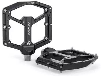 LuxusKollektion MTB Plattformpedale CNC-Aluminium, 14 Pins, 9/16&Prime; Chromoly, schwarz