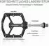 LuxusKollektion MTB Plattformpedale CNC-Aluminium, 14 Pins, 9/16″ Chromoly, schwarz