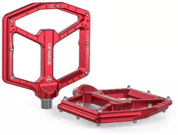 LuxusKollektion MTB Plattformpedale CNC-Aluminium ultraflach 9/16" rot