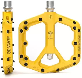 Gerster MTB-Plattformpedale Nylonfaser, gelb, 9/16 Zoll