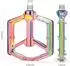 LuxusKollektion MTB Plattformpedale CNC-Aluminium ultraflach 9/16″ Chromoly-Achse Rainbow Glossy