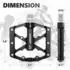 Gerster Plattformpedale MTB/BMX Aluminiumlegierung 9/16'' CR-MO Spindel, schwarz