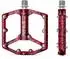 Gerster Fahrradpedale Rennrad/MTB 9/16 Zoll, Aluminium, rotes Tarnmuster