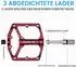 Gerster Fahrradpedale Rennrad/MTB 9/16 Zoll, Aluminium, rotes Tarnmuster