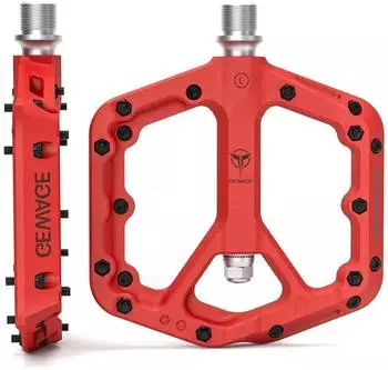 Gerster MTB Plattformpedale Nylonfaser, rot, 9/16 Zoll