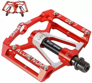 West Biking Plattformpedale CNC Aluminium 9/16 Zoll, 3 Dichtlager, rutschfest