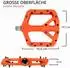 Gerster FIFTY-FIFTY MTB Flat Pedal Nylon Composite rutschfest 9/16 Zoll, orange