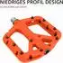 Gerster FIFTY-FIFTY MTB Flat Pedal Nylon Composite rutschfest 9/16 Zoll, orange