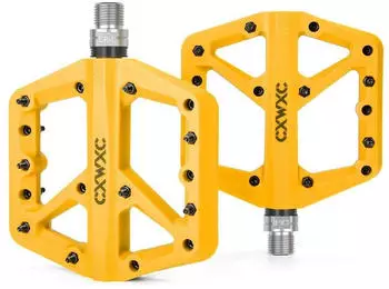 LuxusKollektion Fahrradpedale Nylonfaser, rutschfest, 9/16 Zoll, gelb