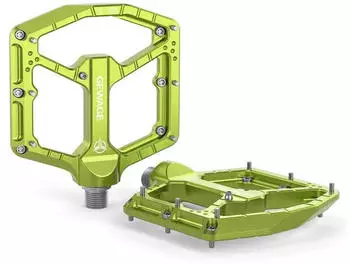 LuxusKollektion MTB Plattformpedale CNC-Aluminium, 9/16″ Chromoly, Lime Green
