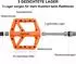 Gerster Flat Pedale Nylonfaser, orange, 9/16 Zoll, abgedichtete Lager