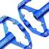 Gerster Plattformpedale CNC-Aluminium, 9/16 Zoll, blau, mit Reflektoren