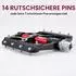 Gerster Plattformpedale Aluminiumlegierung 9/16 Zoll, 3 Lager, schwarz