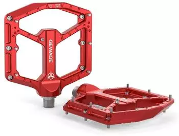 LuxusKollektion MTB Plattformpedale CNC Aluminium, 9/16&Prime; Chromoly, 14 Pins, rot