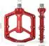 LuxusKollektion MTB Plattformpedale CNC Aluminium, 9/16″ Chromoly, 14 Pins, rot
