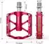 Gerster Plattformpedale 9/16 Zoll, Aluminium, rot mit Reflektoren