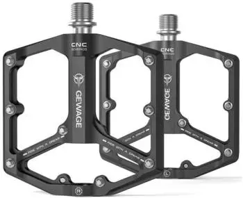 Gerster LuxusKollektion Plattformpedale Rennrad/MTB, Aluminium CNC, 9/16 Zoll, schwarz, 3 Lager