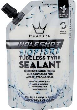 Peaty's Holeshot Biofibre Tubeless Tyre Sealant Reifendichtmittel Beutel, 120 ml