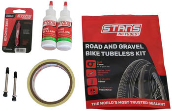 NoTubes Road and Gravel Bike Tubeless Kit - 21 mm Tape / Valve / Tire Sealant