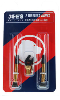 Joe's No-Flats Tubeless Presta Valve Kit 40c Presta 40mm