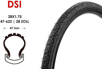 Sequential 28 Zoll DSI 28x1.75 City Bike Tire 47-622 black