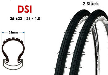 Sequential 2 x 28 Zoll 25-622 Rennrad Trekking 28x1 5/8x 1 1/16 Tire black