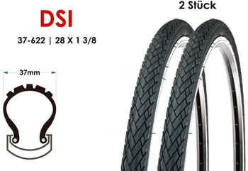 Sequential 2 x 28 Zoll 37-622 Cross Trekking Bike 28x1.4 Tire black