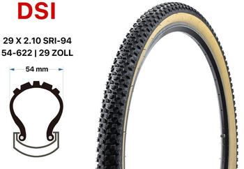 Sequential 29 Zoll 54-622 MTB Classic 29x2.10 black brown tire SRI-94