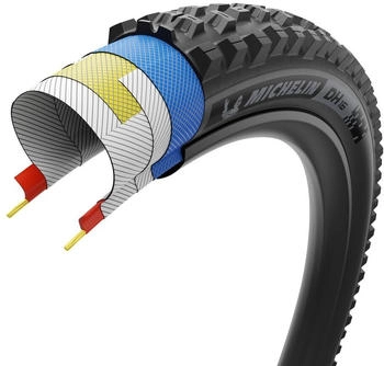 Michelin DH16 Racing Line 61-584 (27,5 x 2,4) Magi-X TLR Dark black – Michelin DH16 Racing Line 61-584 (27,5 x 2,4) Magi-X TLR Dark black für maximale Performance auf allen Trails