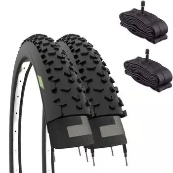 Ecovelò Inner Tube MTB 29x2.25 Schrader Valve (57-622) 2-Pack (EBI29MBE)