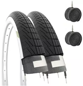 Ecovelò ECOVELO Inner Tube 20x1.75 Black (47-406) 2-Pack (2X47-406BN)