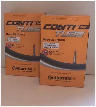 Continental 2x Continental Fahrrad Rennrad Schlauch Race 28 Zoll 18-25/622-630 SV