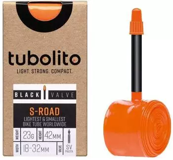 tubolito S-Tubo Fahrradschlauch Rennrad 700c Ventil 42mm, schwarz