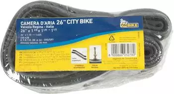 ON Bike Fahrrad-Innenschlauch 26" x 1 3/8 Schrader-Ventil, ETRTO 37-590 (clz3278)
