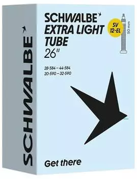 Schwalbe SV12-EL Extra Light Fahrradschlauch 28/44-584/590, SV 50mm (1432630030)