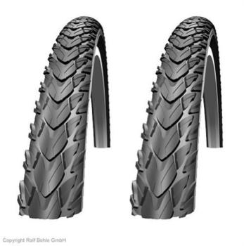 Schwalbe Marathon Plus Tour 28 x 1,40 Zoll Drahtreifen inkl. Schlauch 28 Zoll Autoventil 2er Pack