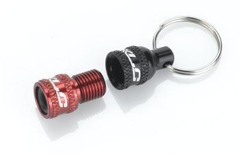 XLC Ventiladapter inkl. Schlüsselring von AV auf DVSV schwarz/rot