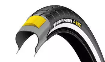 Michelin Protek Max Drahtreifen 26x2.20 (56-559) – Hervorragender Pannenschutz und Reflexstreifen für mehr Sicherheit
