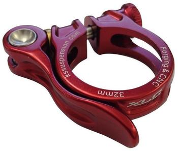 XLC Sattelstütz-Klemmring PC-L05 Ø 31,6mm, rot, mit Schnellspanner