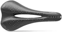 Sportourer by Selle Italia - Zeta Comfort Gel SuperFlow, Sella per Bicicletta da Città, Morbida in Gel, Con Tecnologia Riflettente per Scarsa Visibilità, Resistente all'Acqua - Nera