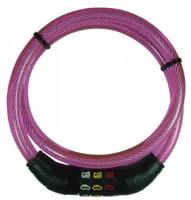 Security Plus CSL80Pink Kabelschloss Pink Zahlenschloss mit Symbolen