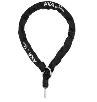 Axa Plug-In-Kette ULC Pro 100 100 cm Schwarz - doppelte Sicherheit mit nur einem Schlüssel - Kette für Rahmenschloss