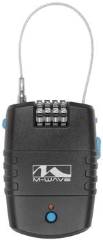 M-Wave LOCK`N`ROL Kabelschloss Schwarz mit Alarm Zahlenschloss