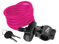 M-Wave 230648, M-Wave Veloschloss S 10.18 Spiralkabel (180 cm) (230648) Rot/Pink