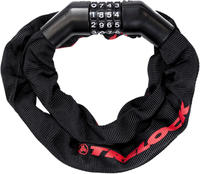 Trelock T8004890, Trelock BC 360 CODE 110cm 6mm Kettenschloss-Schwarz-One Size,