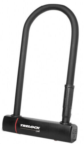 Trelock Bügelschloss mit Halter ZB 401 U4 schwarz 102-230mm Ø14mm