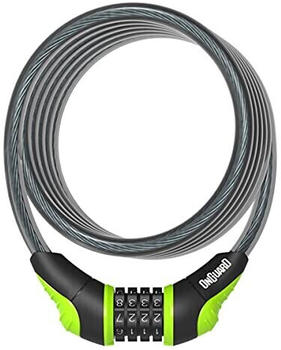 Onguard kabelschloss Coil Neon Combo 180 cm x 12 mm schwarz/grün